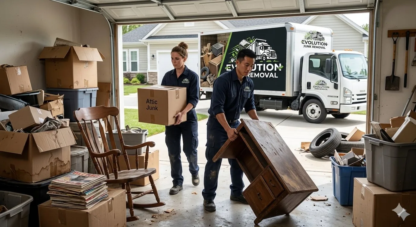Garage cleanout junk removal in Hiram GA